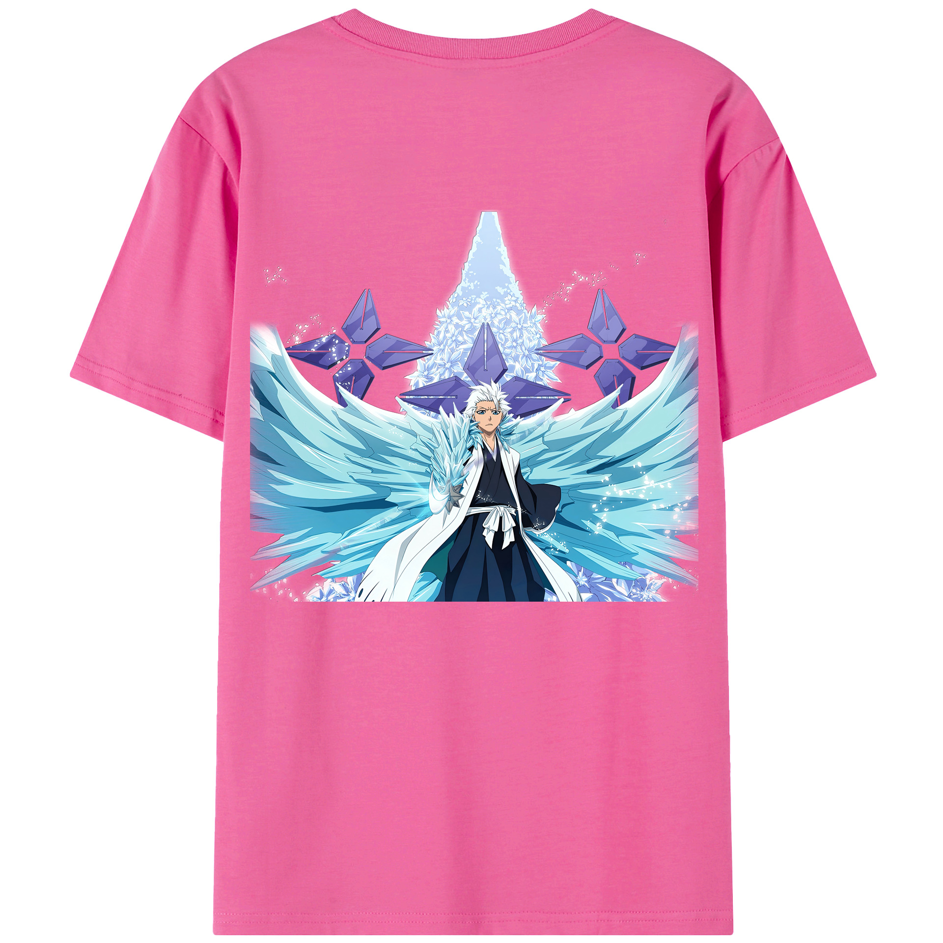 （画像用） ブリーチ 日番谷冬獅郎（ひつがや とうしろう） BLEACH Hitsugaya Toushirou レディース半袖Tシャツ(バックプリント)